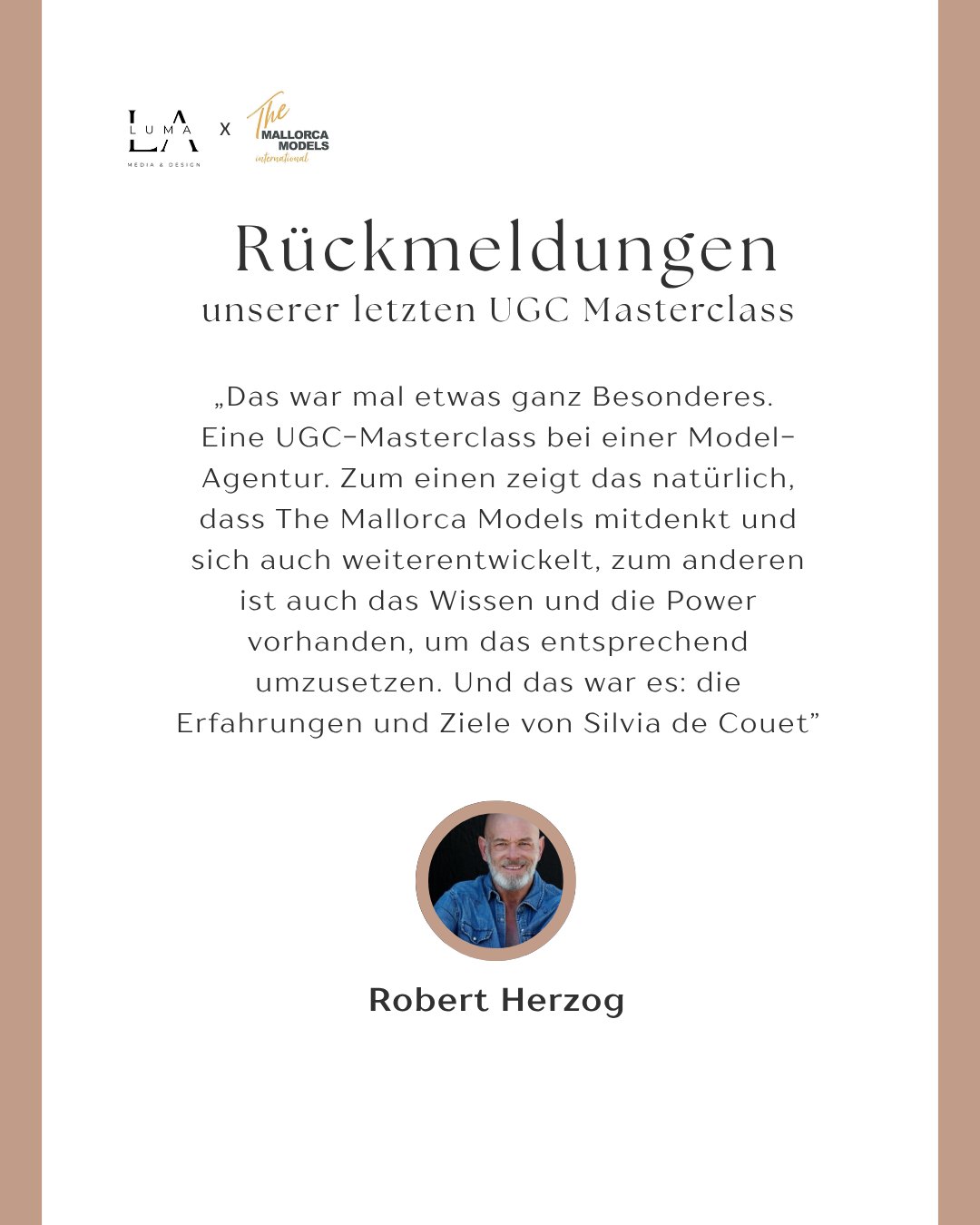 Feedback from a participant of the UGC Masterclass